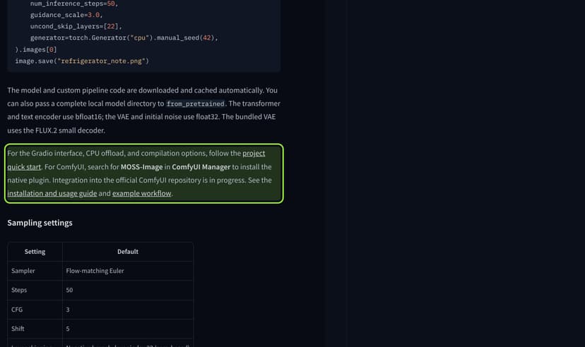 Shift Code Decoder MOSS-Image in ComfyUI: files, VRAM and the face verdict · Musetta